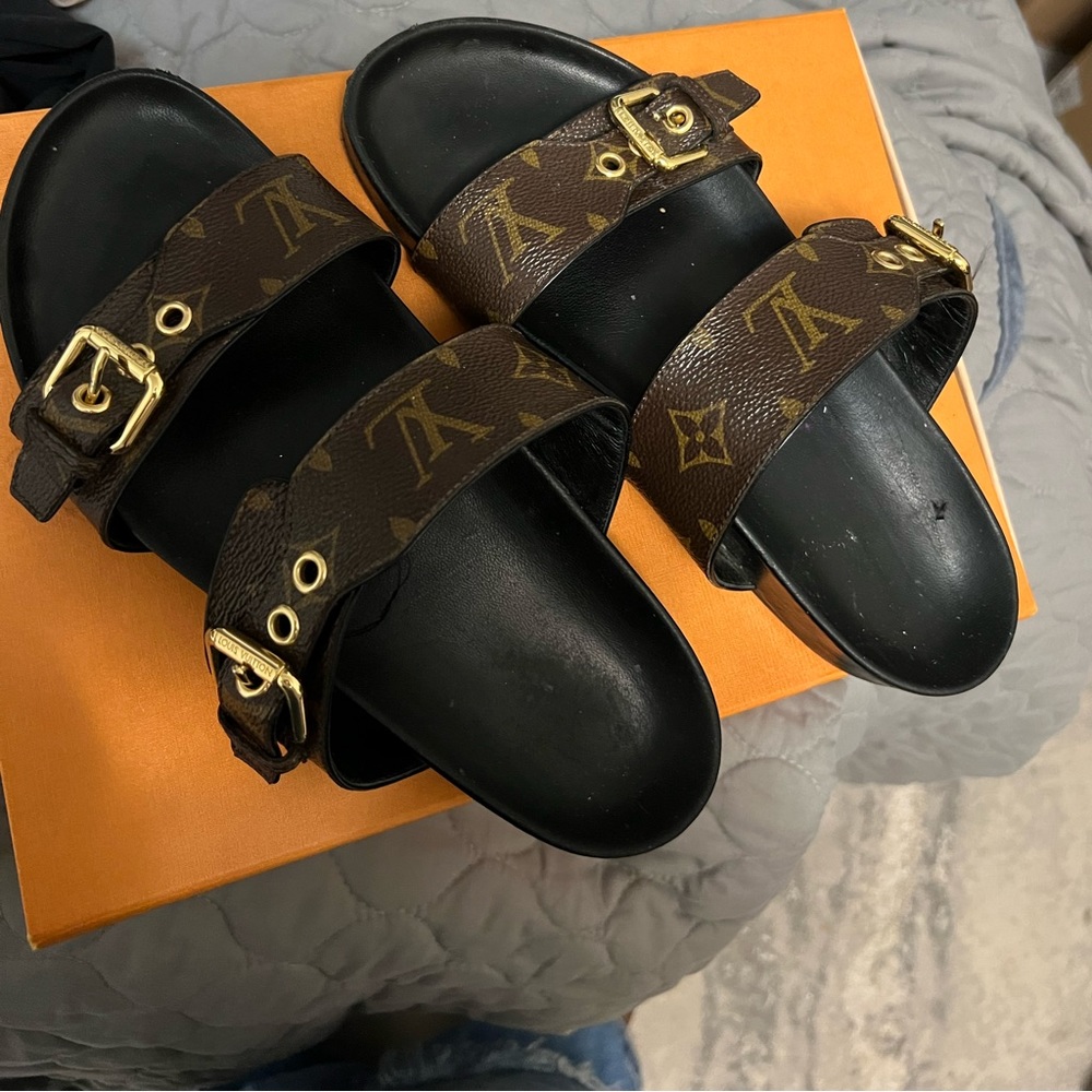 Bom Dia Louis Vuitton sandals